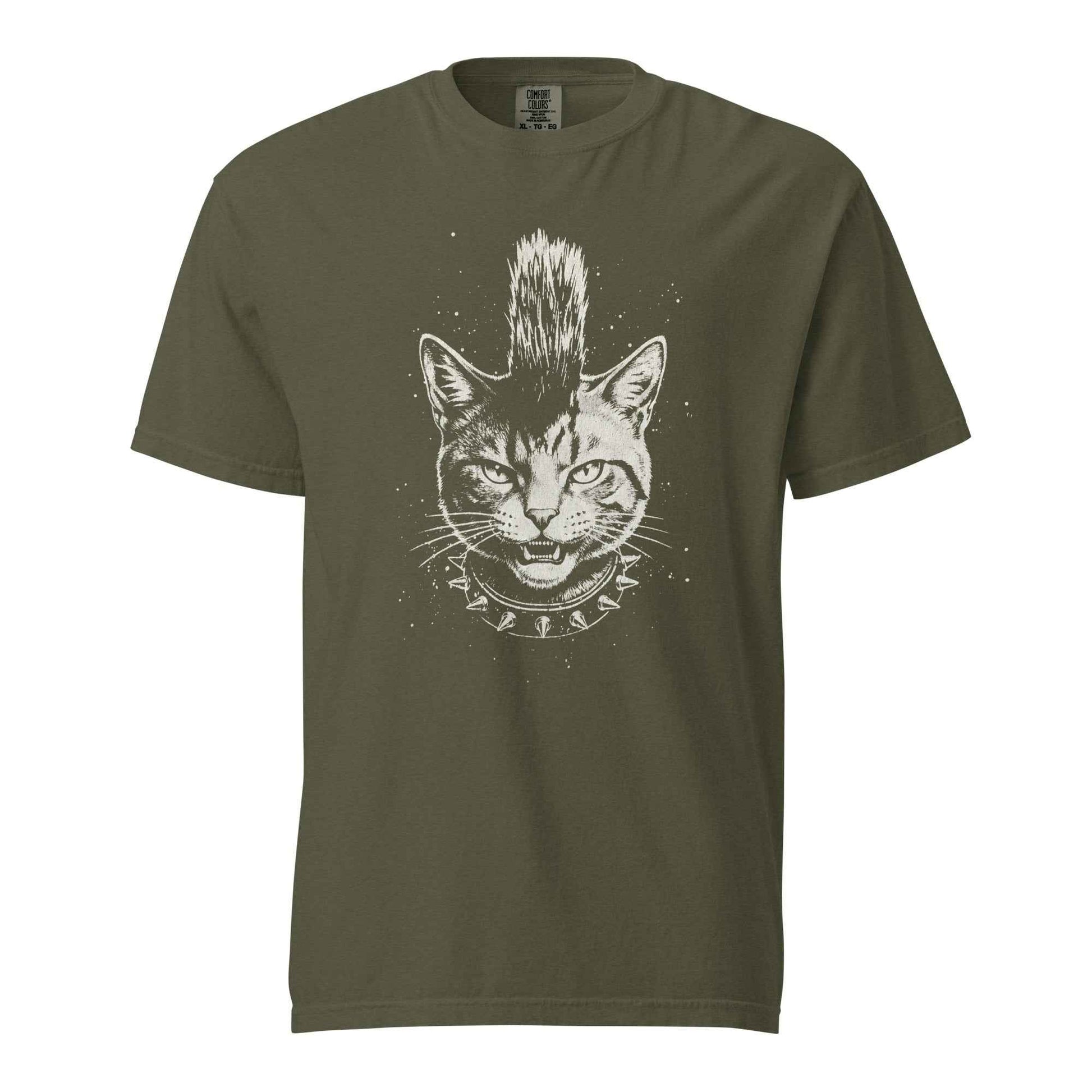 Punk Cat T-Shirt, Funny Mohawk Cat