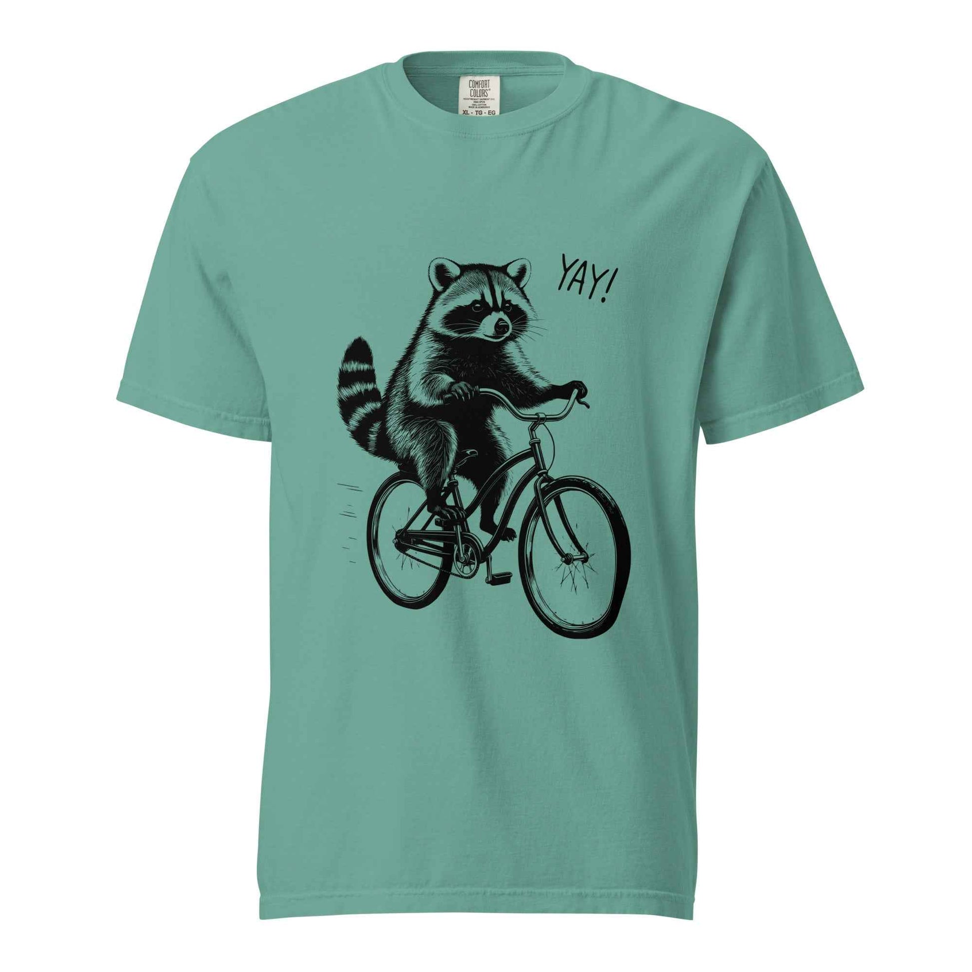 Funny Raccoon Bike Shirt, Cycling Raccoon Gift