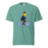 The Surreal Commute, Rene Magritte-Inspired Cycling T-shirt