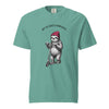Off to Cause a Kerfuffle Funny Sloth Scooter T-Shirt Seafoam