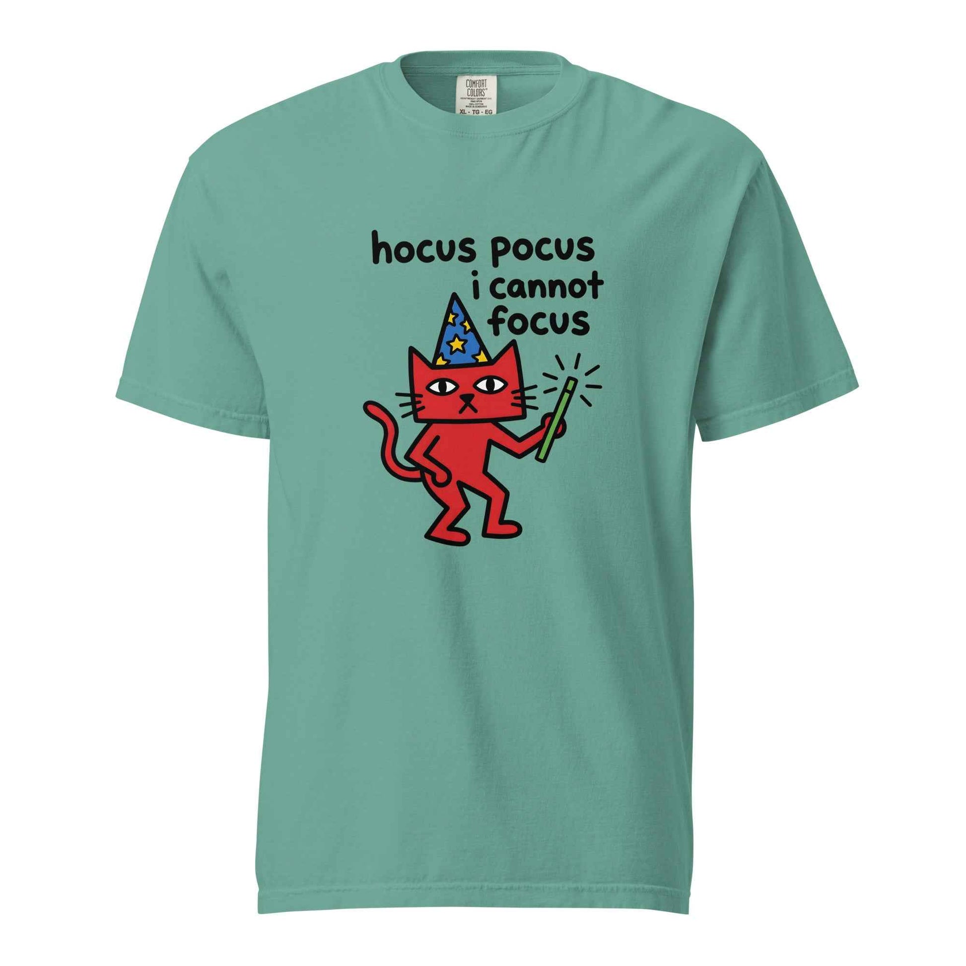 Hocus Pocus I Cannot Focus Cat T-Shirt, ADHD Humor Tee