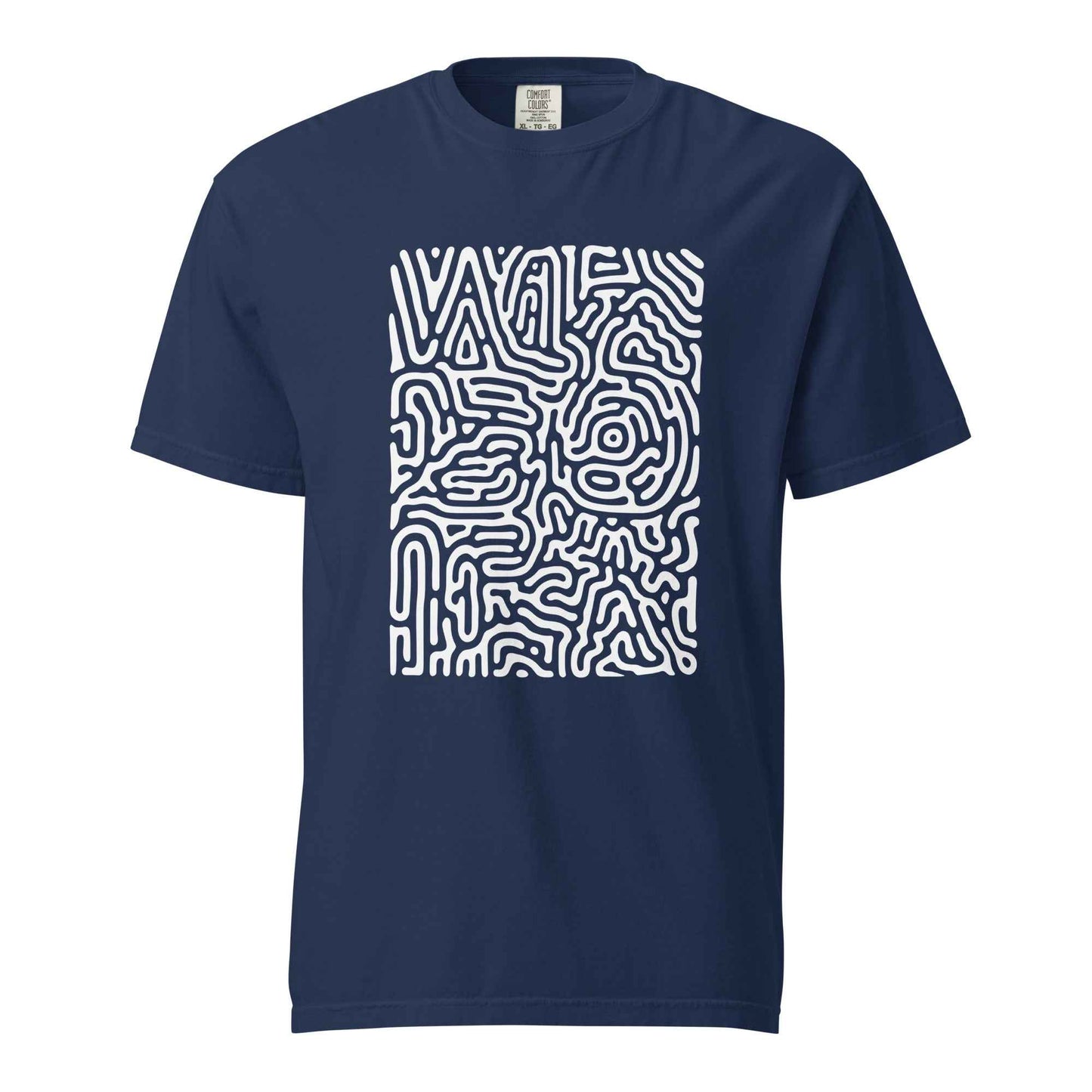 Abstract Maze Line Art Graphic T-Shirt