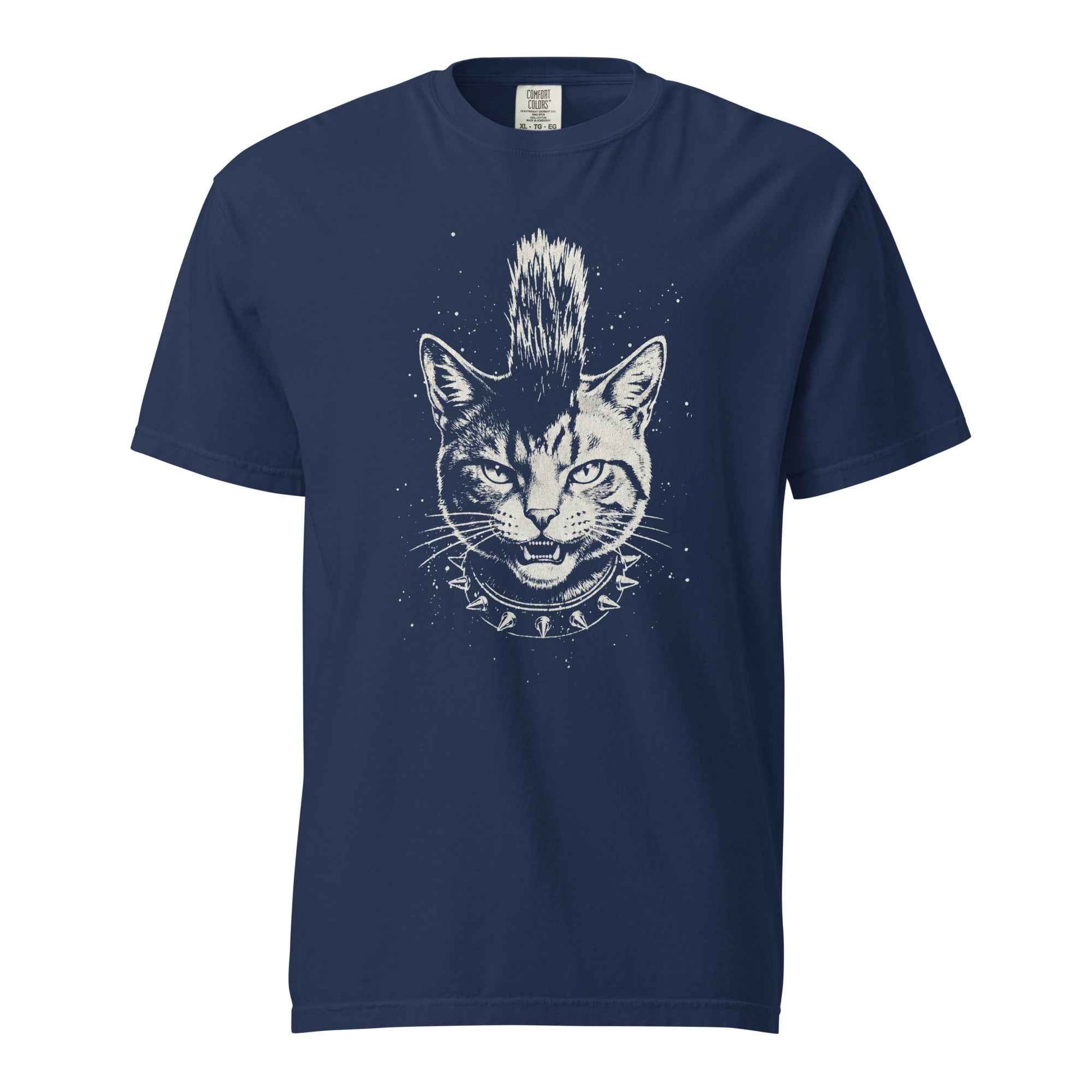 Punk Cat T-Shirt, Funny Mohawk Cat