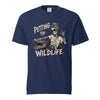 Petting the Wildlife Funny Skeleton Graphic T-shirt