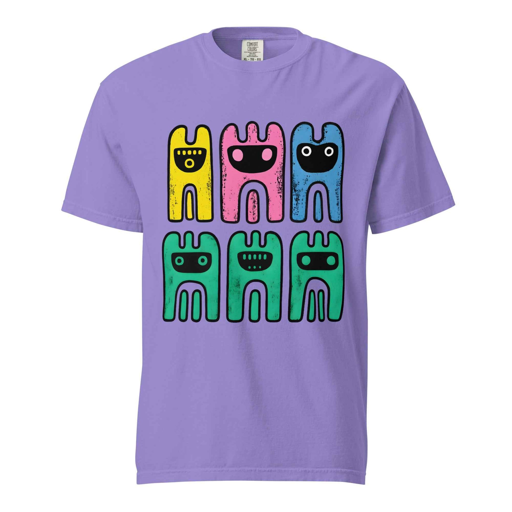 Unisex Garment-Dyed Heavyweight Comfort Colors T-Shirt, Abstract Octopus Tee, Radiant Art T-shirt