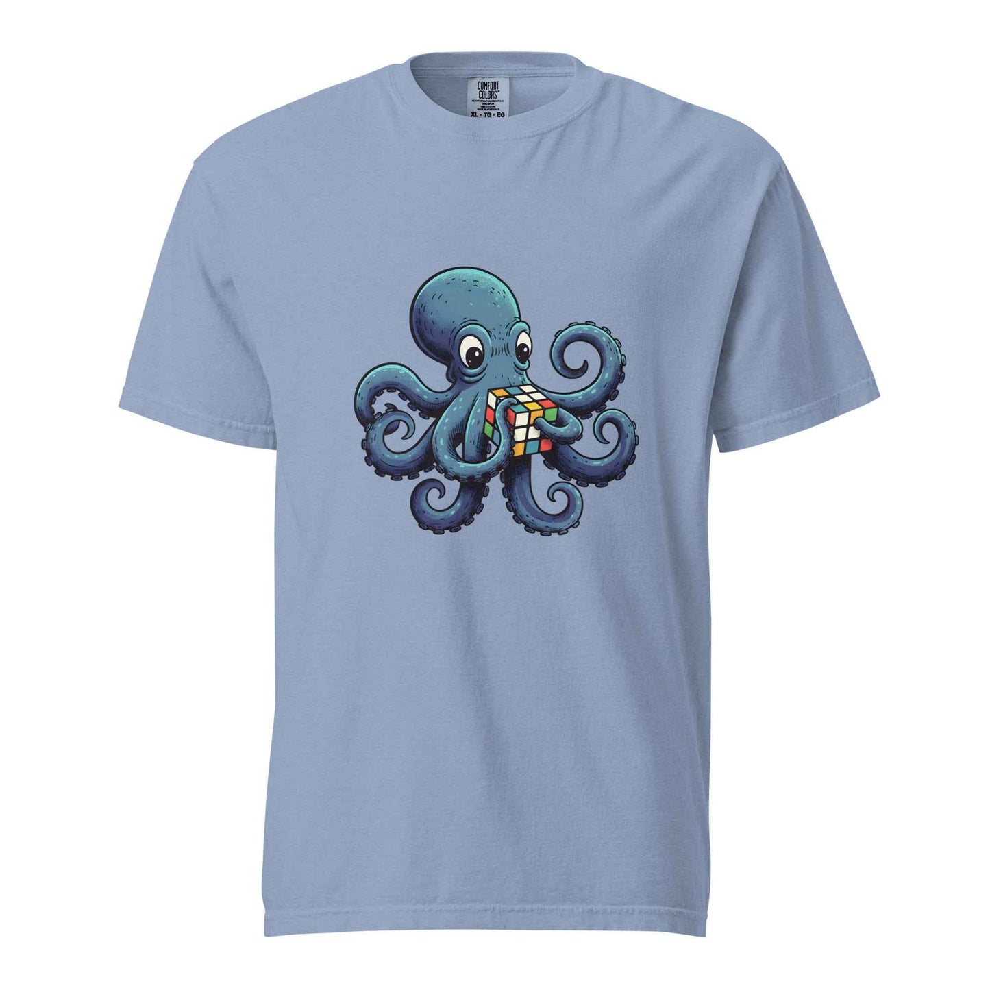 Octopus Solving Rubik's Cube T-Shirt, Funny Nerdy Shirt