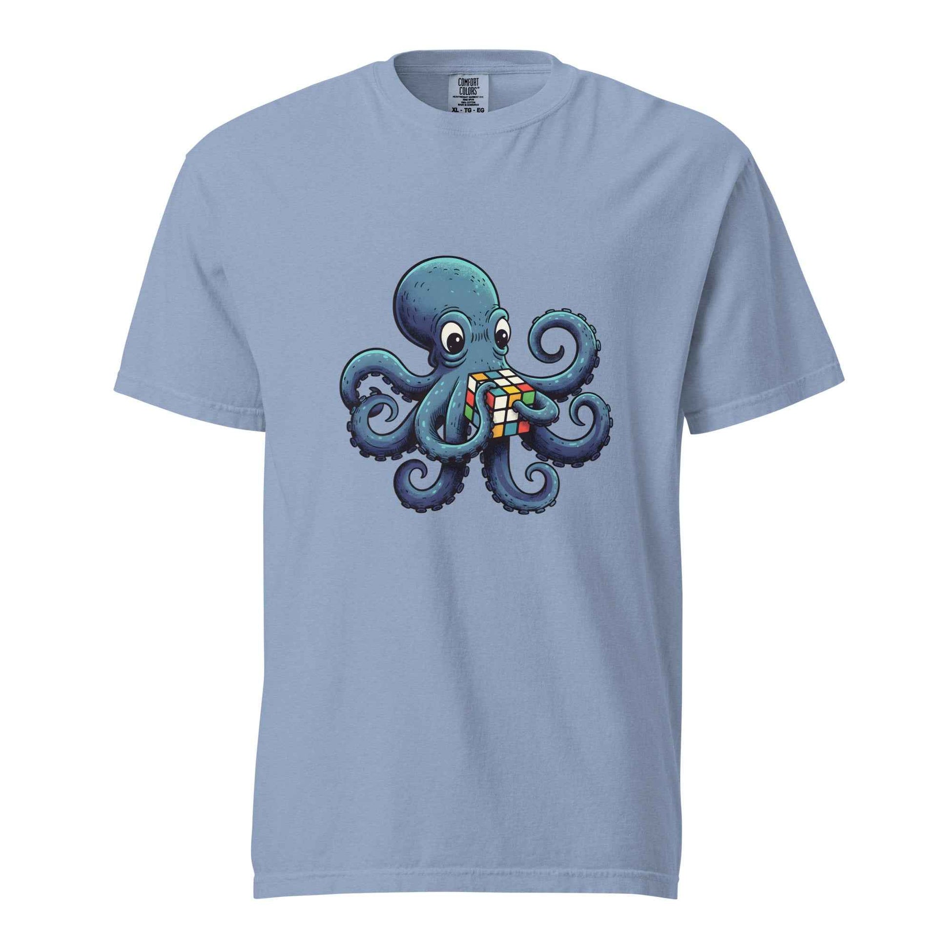 Octopus Solving Rubik's Cube T-Shirt, Funny Nerdy Shirt