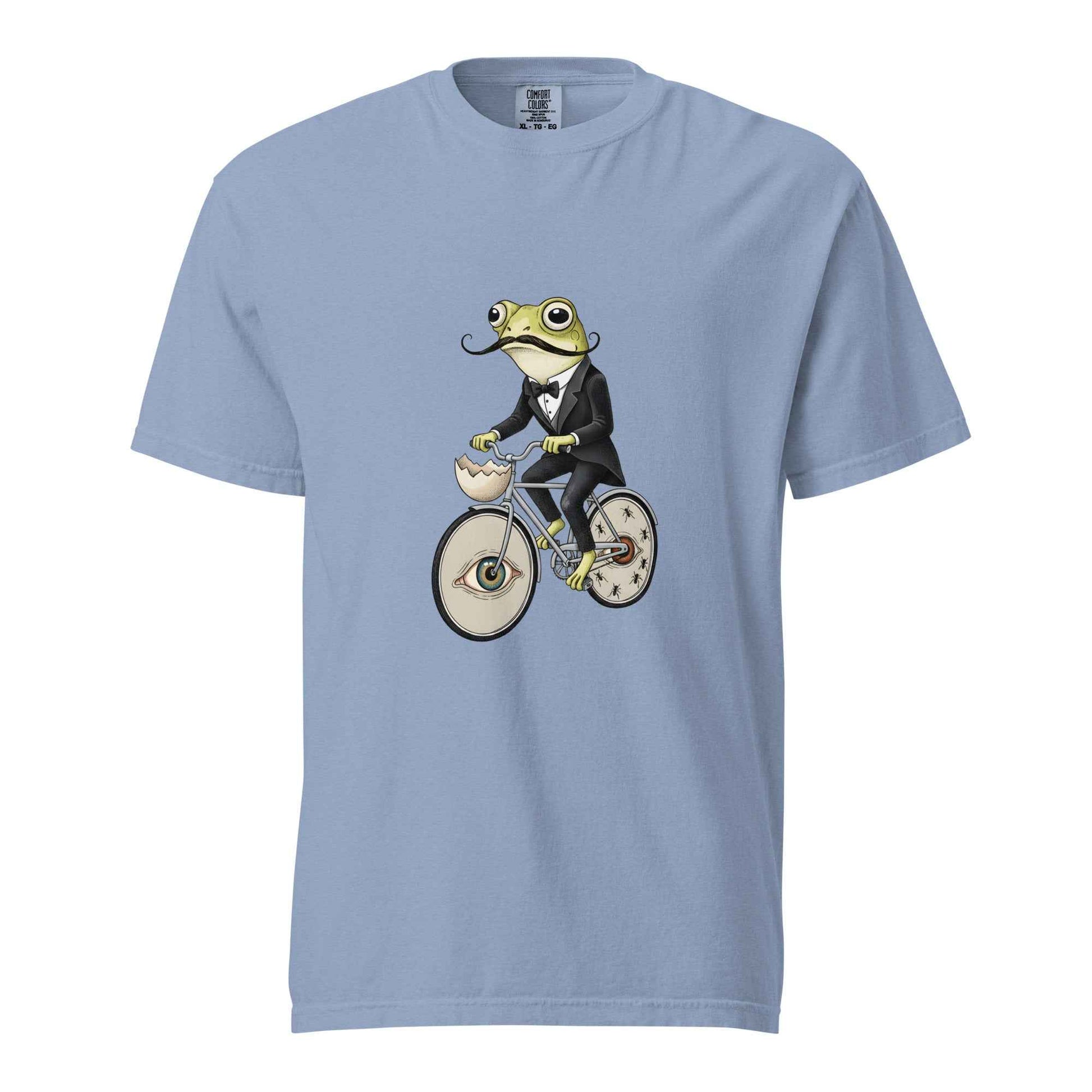 Salvador Dali Inspired Frog Shirt, Frog on Bicycle Tee