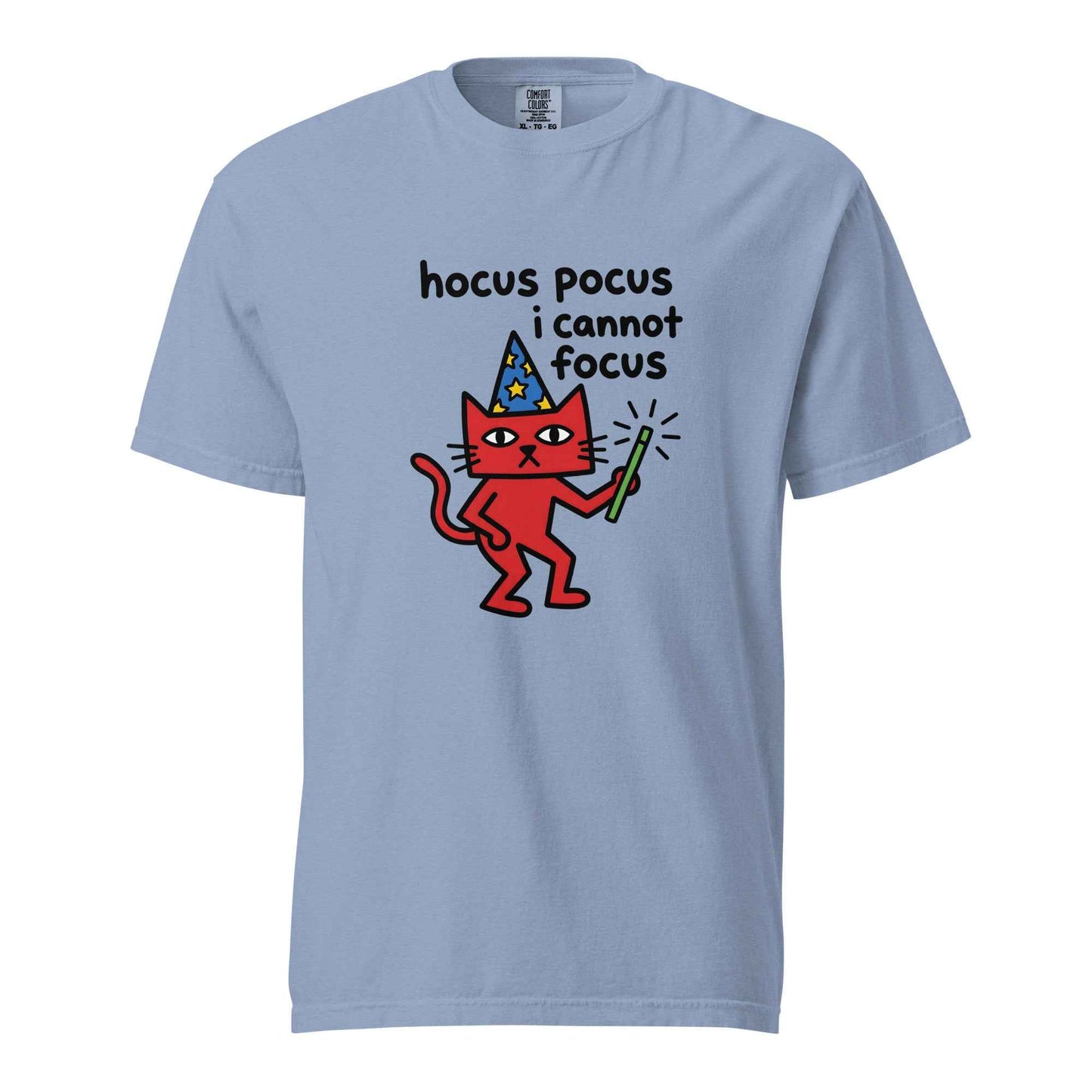 Hocus Pocus I Cannot Focus Cat T-Shirt, ADHD Humor Tee