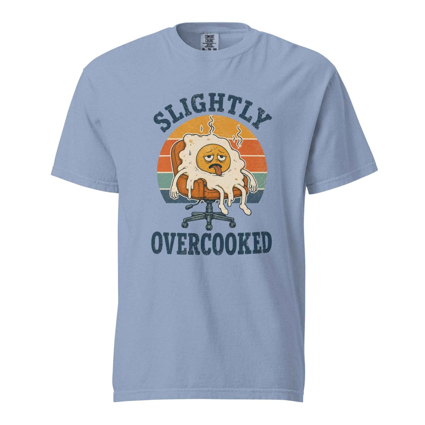 Funny Fried Egg Burnout T-Shirt, Slightly Overcooked Tee