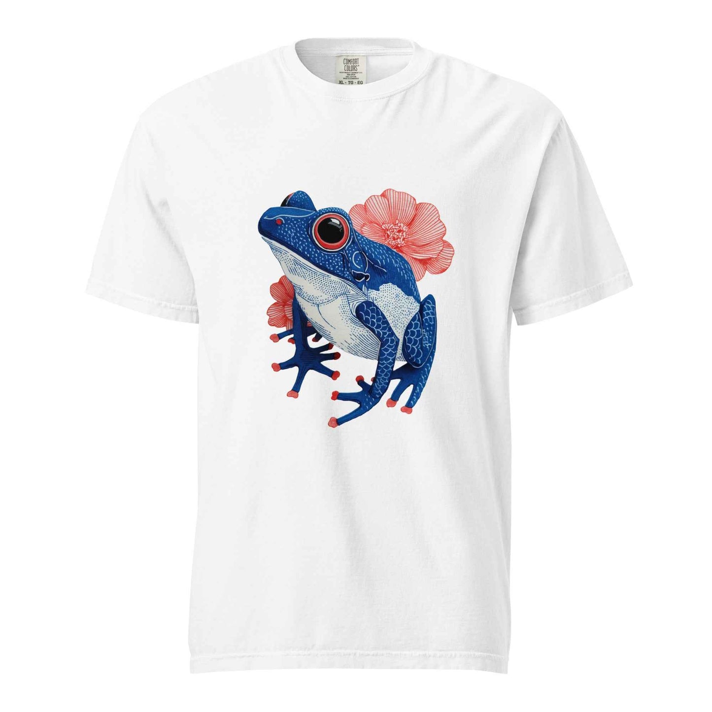 Blue Tree Frog & Botanical Graphic Tee