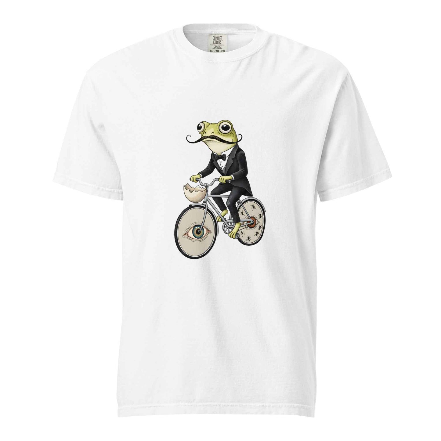 Salvador Dali Inspired Frog Shirt, Frog on Bicycle Tee