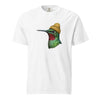 Hummingbird in a Beanie T-Shirt - Cute Bird Graphic Tee White