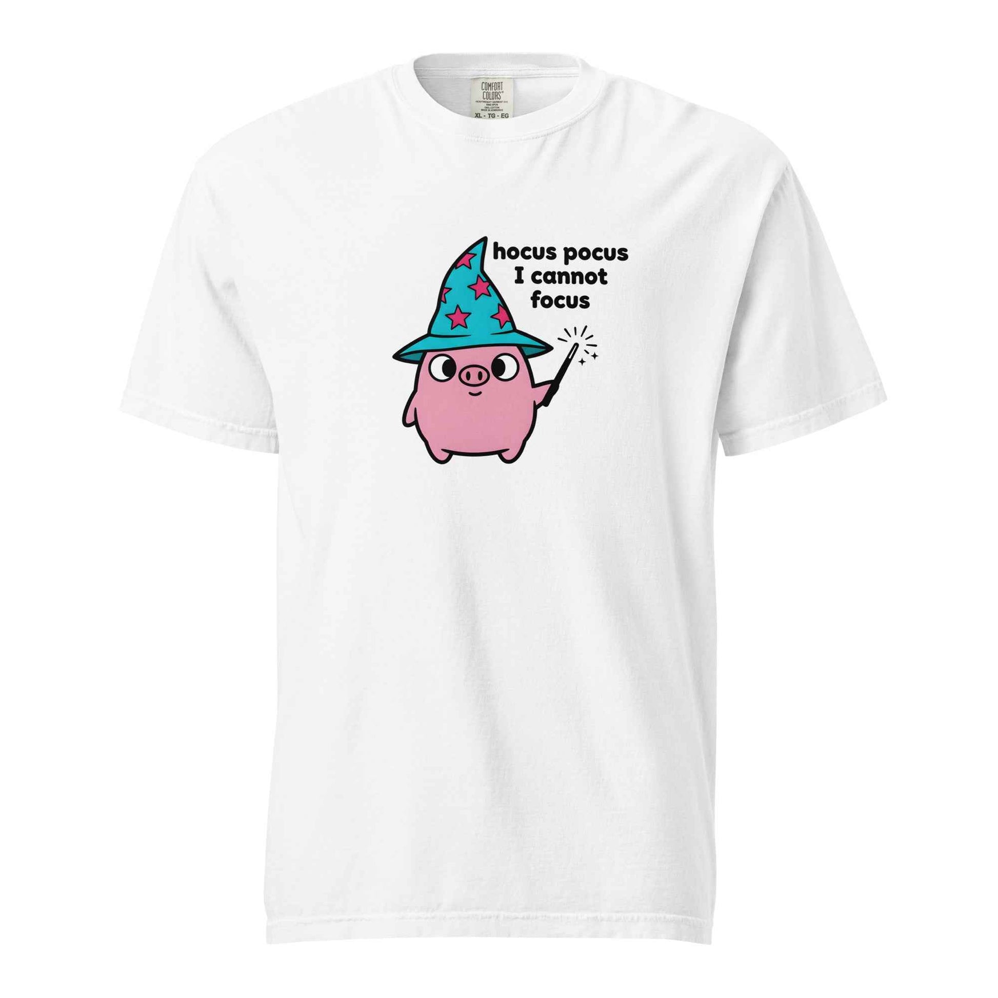 Funny Wizard Pig T-Shirt, Cute ADHD Humor Tee