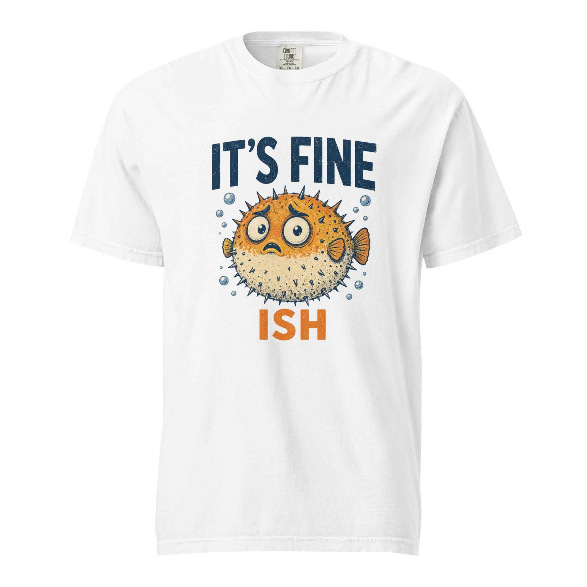 Funny Pufferfish T-Shirt | It’s Fine-ish Burnout Tee