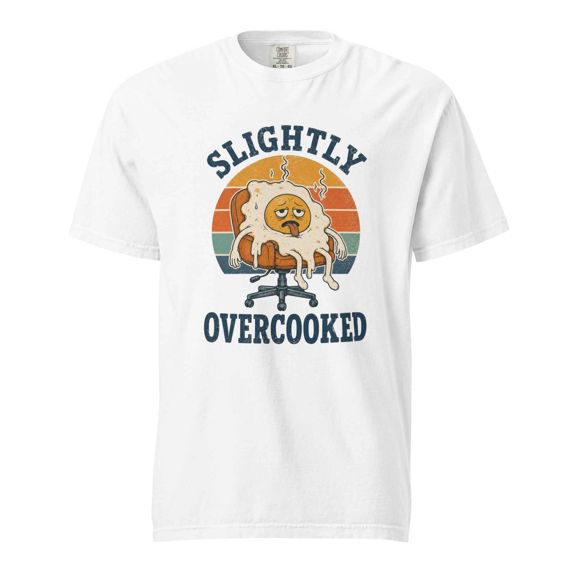 Funny Fried Egg Burnout T-Shirt, Slightly Overcooked Tee