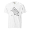 Minimalist Cat T-Shirt, Funny Stairs Line Art Tee