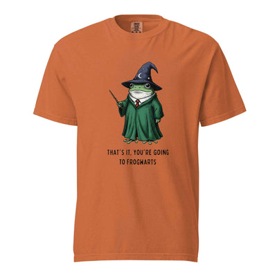 Frogwarts Wizard Frog T-Shirt. Fantasy Humor Tee