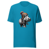 Unisex Novelty Hippo Graphic T-Shirt with Colorful Beanie - Radiant Art of Radiant Group