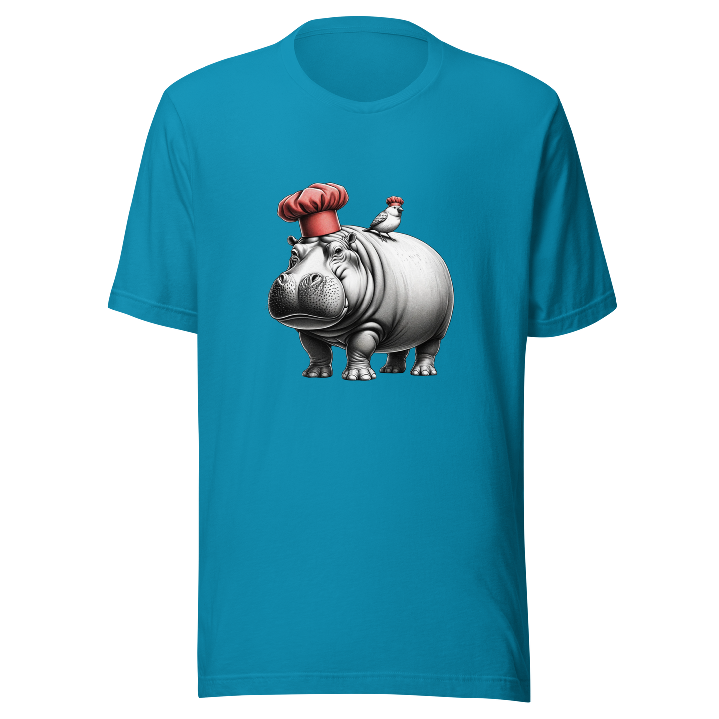"Hippo and Canary Chefs: A Culinary Pair" Graphic Unisex T-Shirt