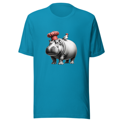 "Hippo and Canary Chefs: A Culinary Pair" Graphic Unisex T-Shirt - Radiant Art of Radiant Group