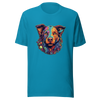 "Kaleidoscope Canine: Colorful Dog Portrait" Unisex T-Shirt - Radiant Art of Radiant Group