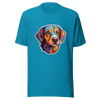 Unisex t-shirt "Colorful Companion: Warm-Toned Dog Portrait" - Radiant Art of Radiant Group