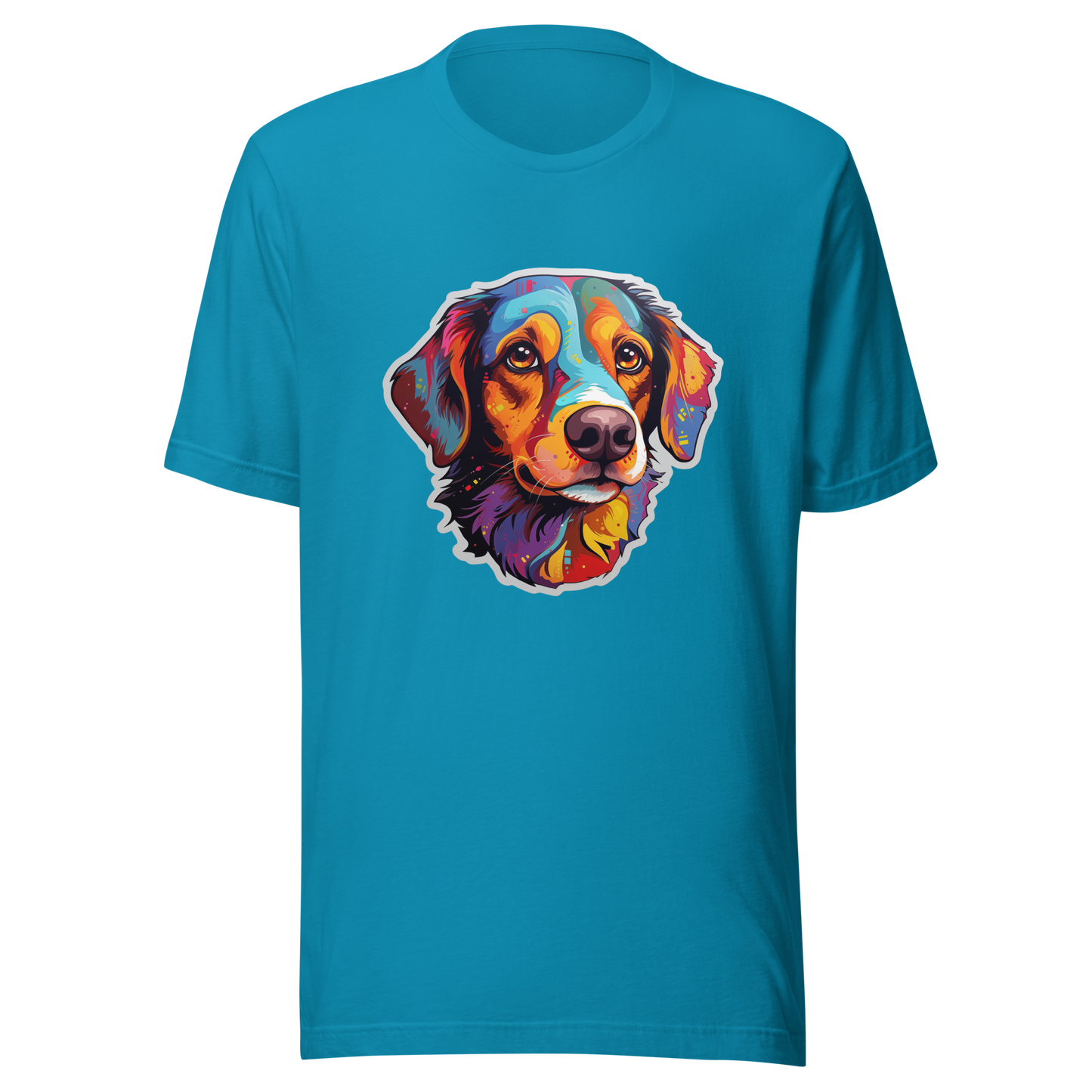 Unisex t-shirt "Colorful Companion: Warm-Toned Dog Portrait"