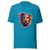 Unisex t-shirt "Vivid Pooch: Artistic Colorburst Dog Portrait" - Radiant Art of Radiant Group