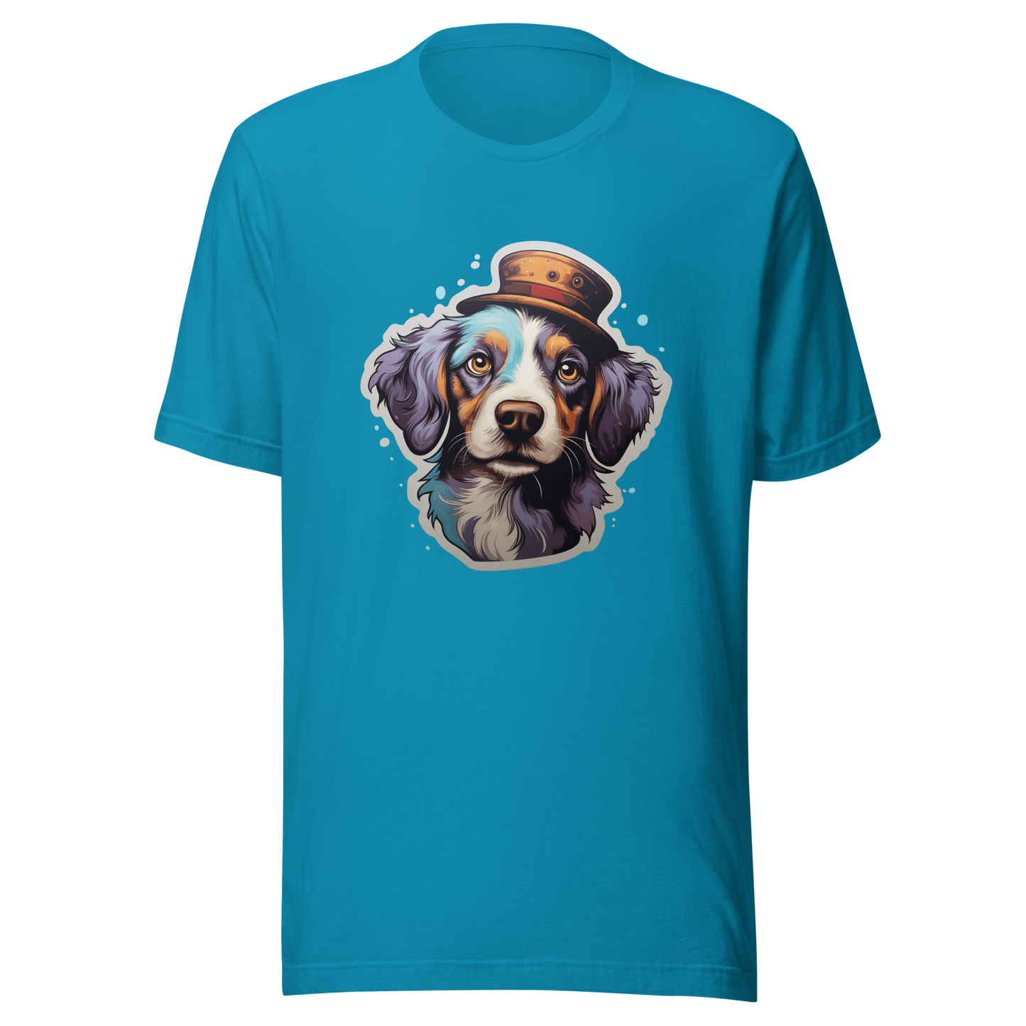 Unisex t-shirt "Top Hat Pooch: Distinguished Dog Portrait"