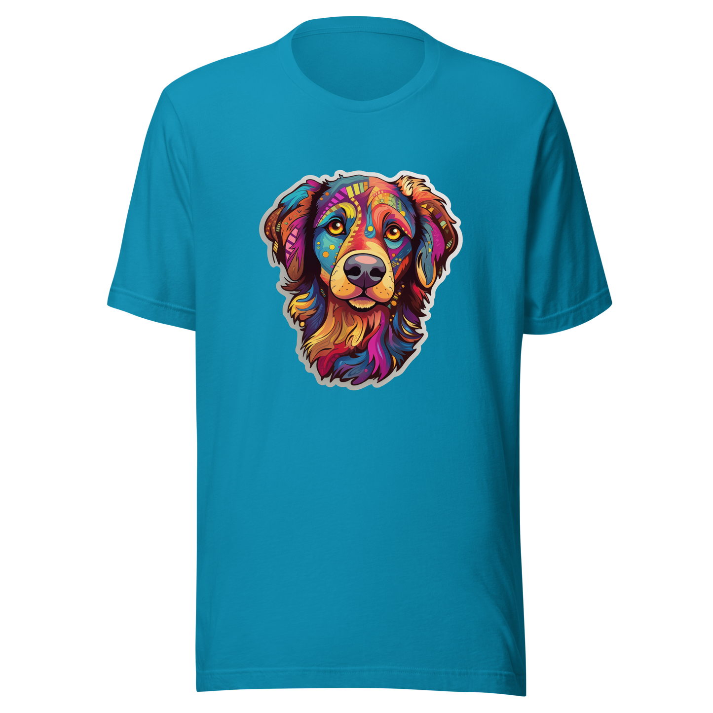 Unisex t-shirt "Kaleidoscopic Canine: A Spectrum of Colors"