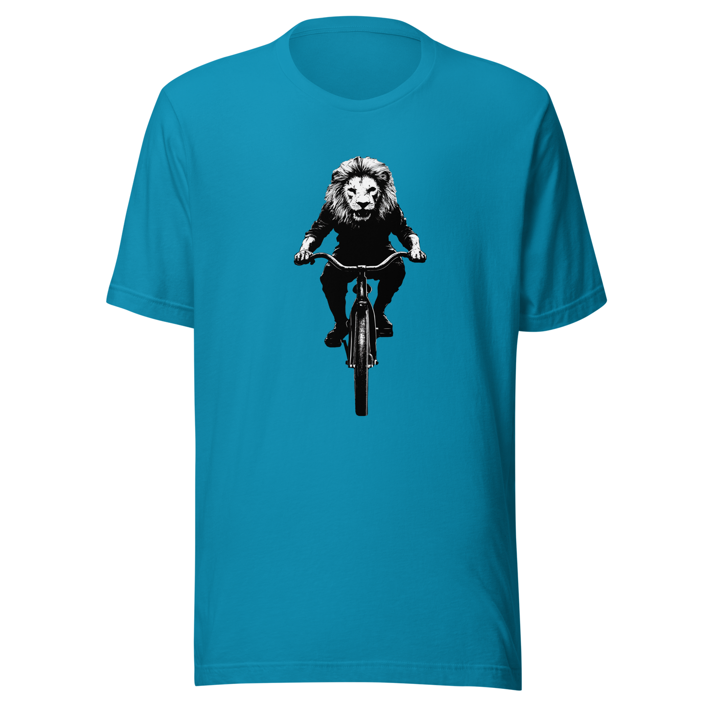 Unisex t-shirt "Lion on the bicycle"