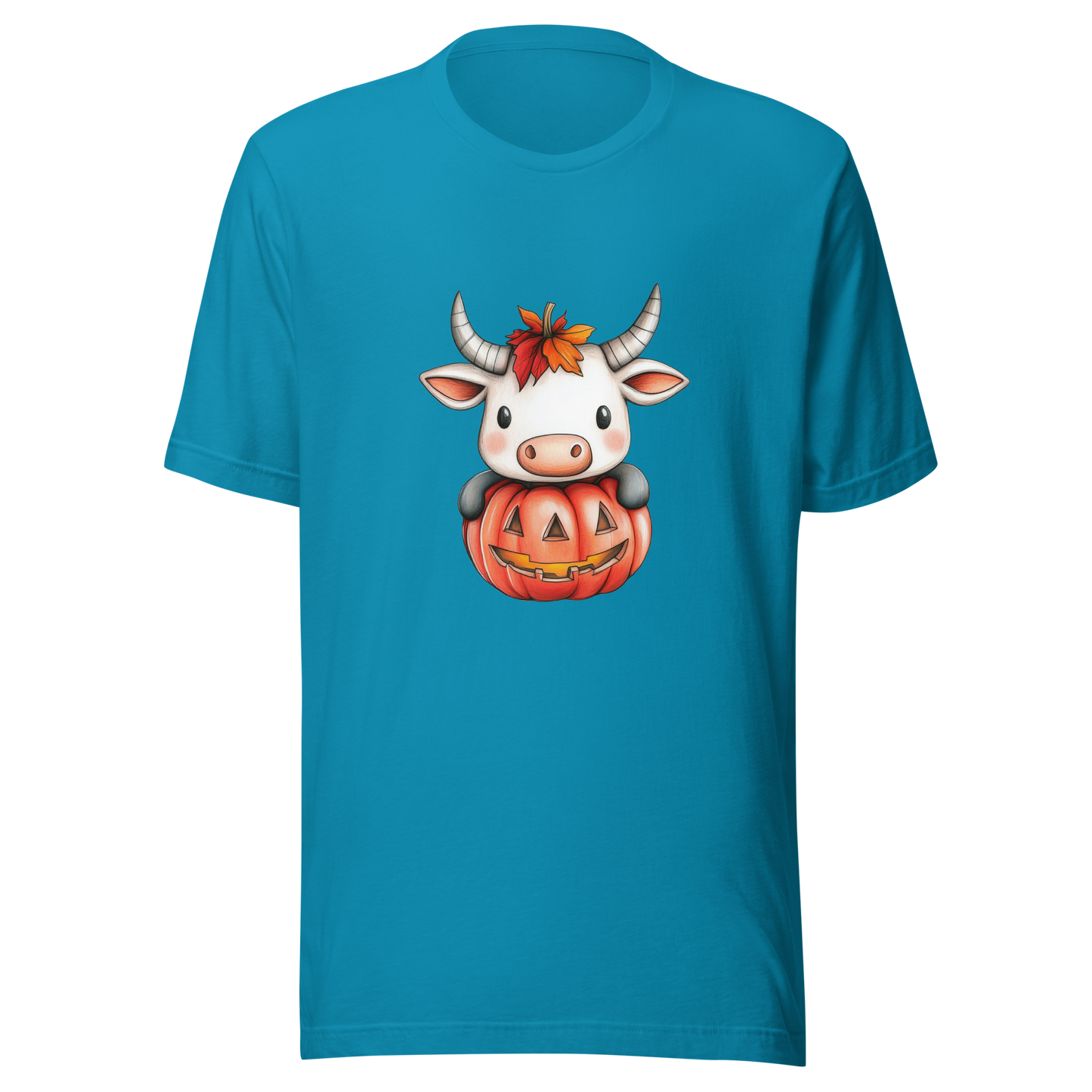 Unisex t-shirt  "Moo-lloween Surprise: The Pumpkin Cow"