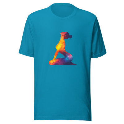 Unisex t-shirt "Yoga's Celestial Stretch" - Radiant Art of Radiant Group