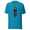 Lion on Bicycle T-Shirt, Cool Cycling T-Shirt, Bold Moves Only