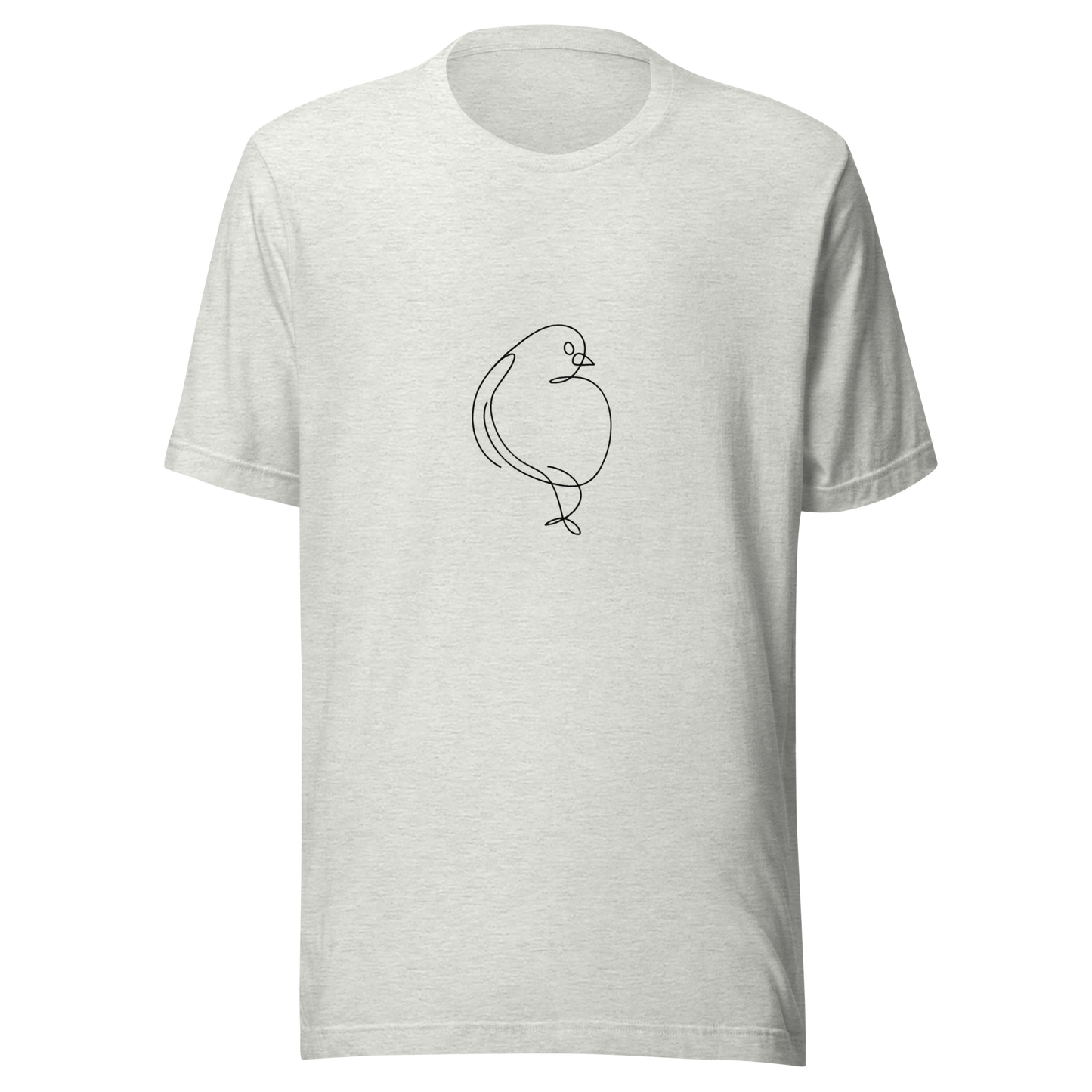 Unisex t-shirt with bird print. Flight of Fancy: Avian Artistry on a Line