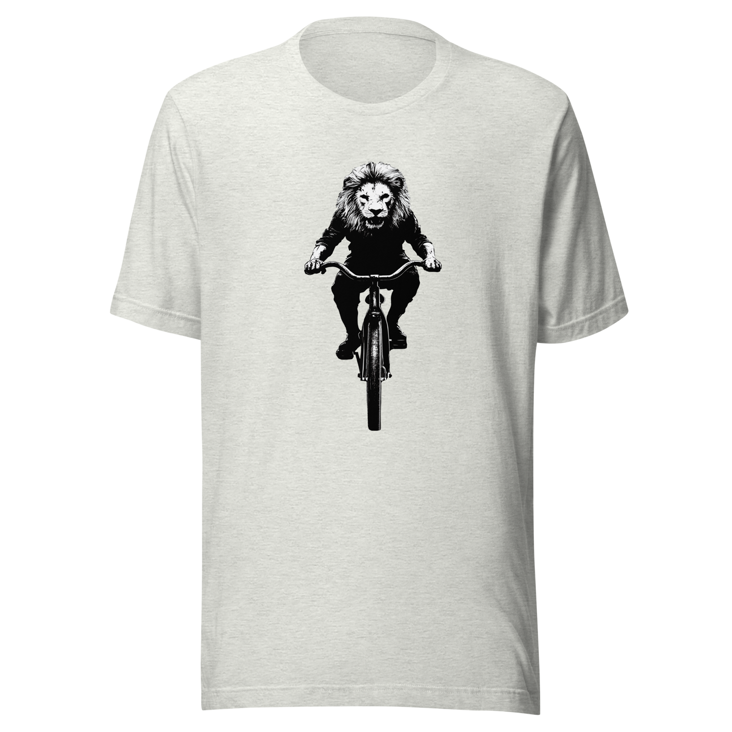 Unisex t-shirt "Lion on the bicycle"
