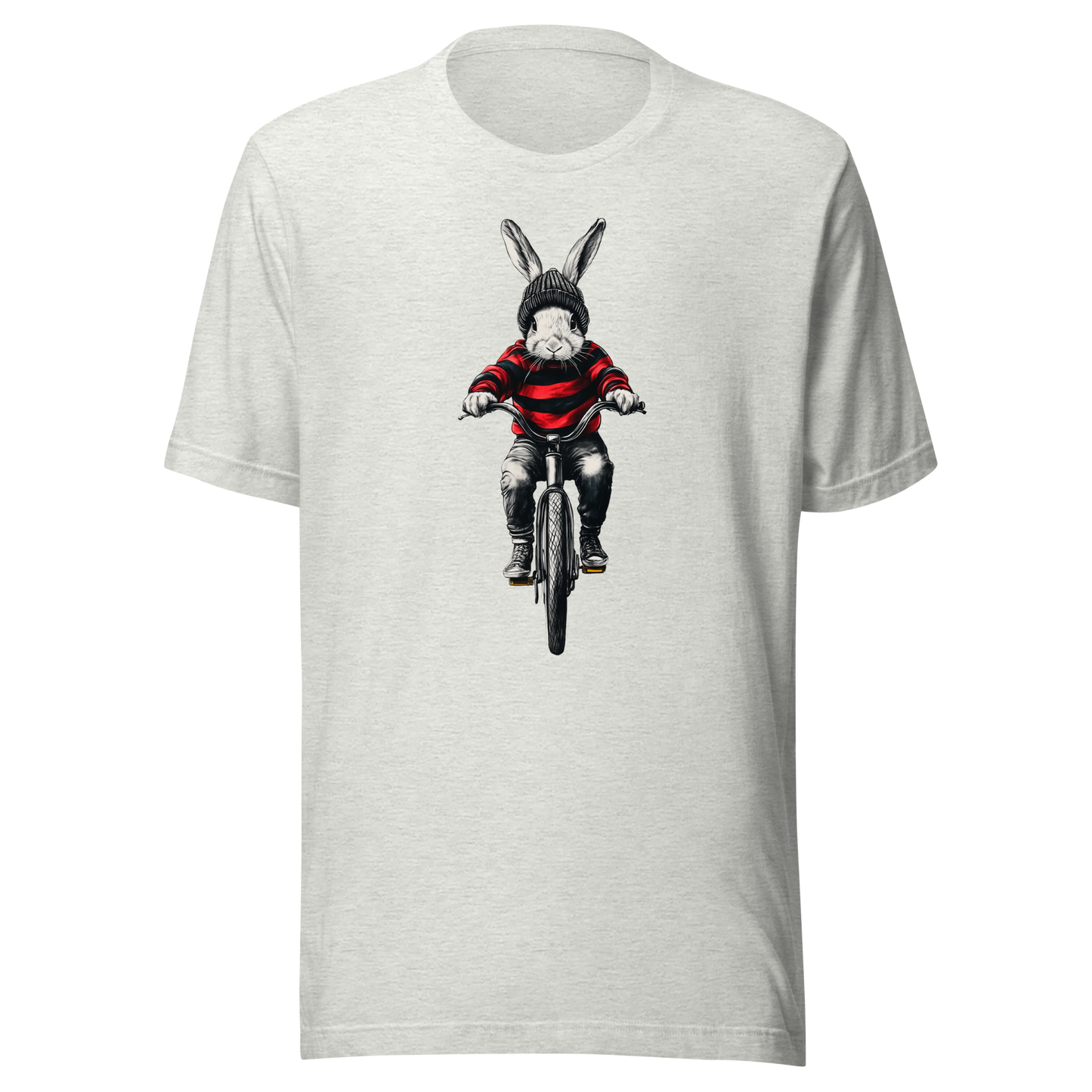 Unisex t-shirt "Rabbit on a bicycle"
