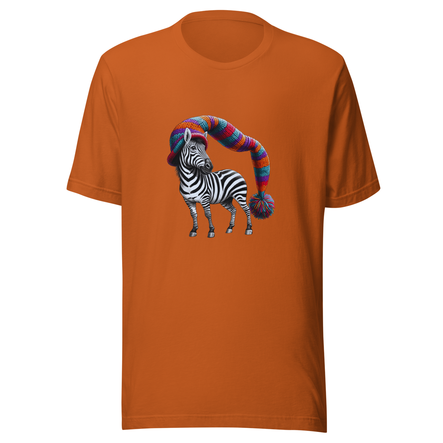 Unisex t-shirt with stylish zebra