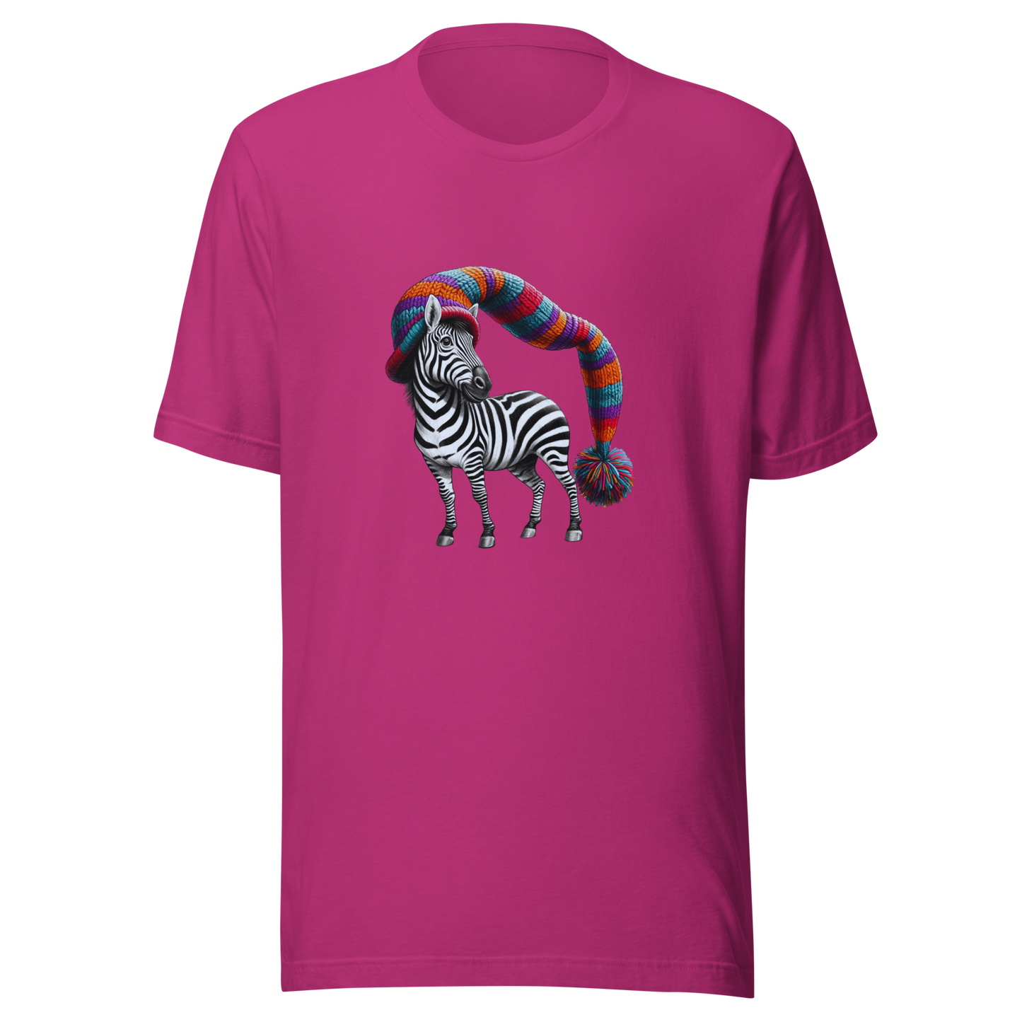 Unisex t-shirt with stylish zebra