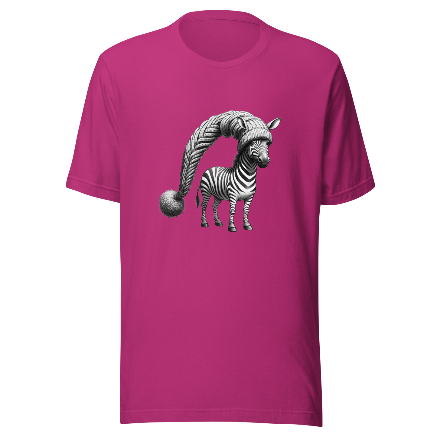 Unisex t-shirt of funny zebra