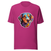 Unisex t-shirt "Colorful Companion: Warm-Toned Dog Portrait" - Radiant Art of Radiant Group