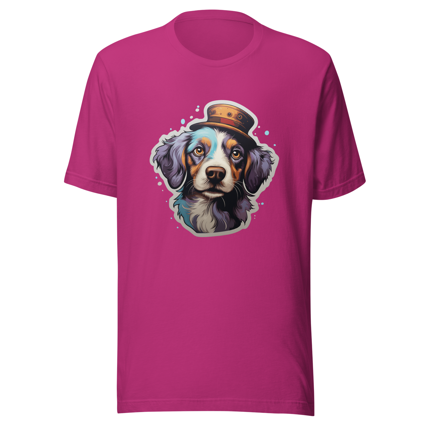 Unisex t-shirt "Top Hat Pooch: Distinguished Dog Portrait"
