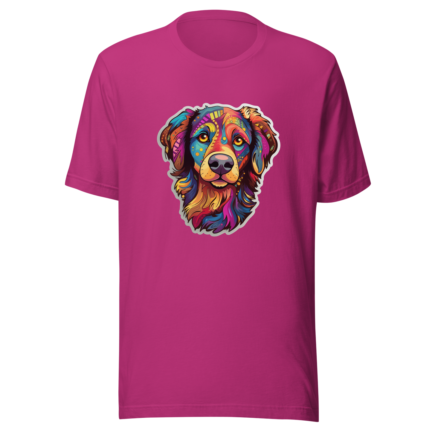 Unisex t-shirt "Kaleidoscopic Canine: A Spectrum of Colors"