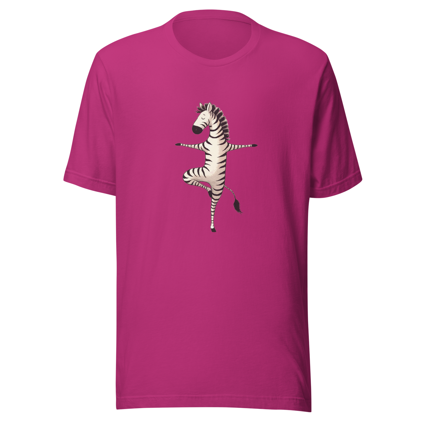 Unisex t-shirt Yoga Zebra