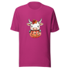 Unisex t-shirt  "Moo-lloween Surprise: The Pumpkin Cow" - Radiant Art of Radiant Group