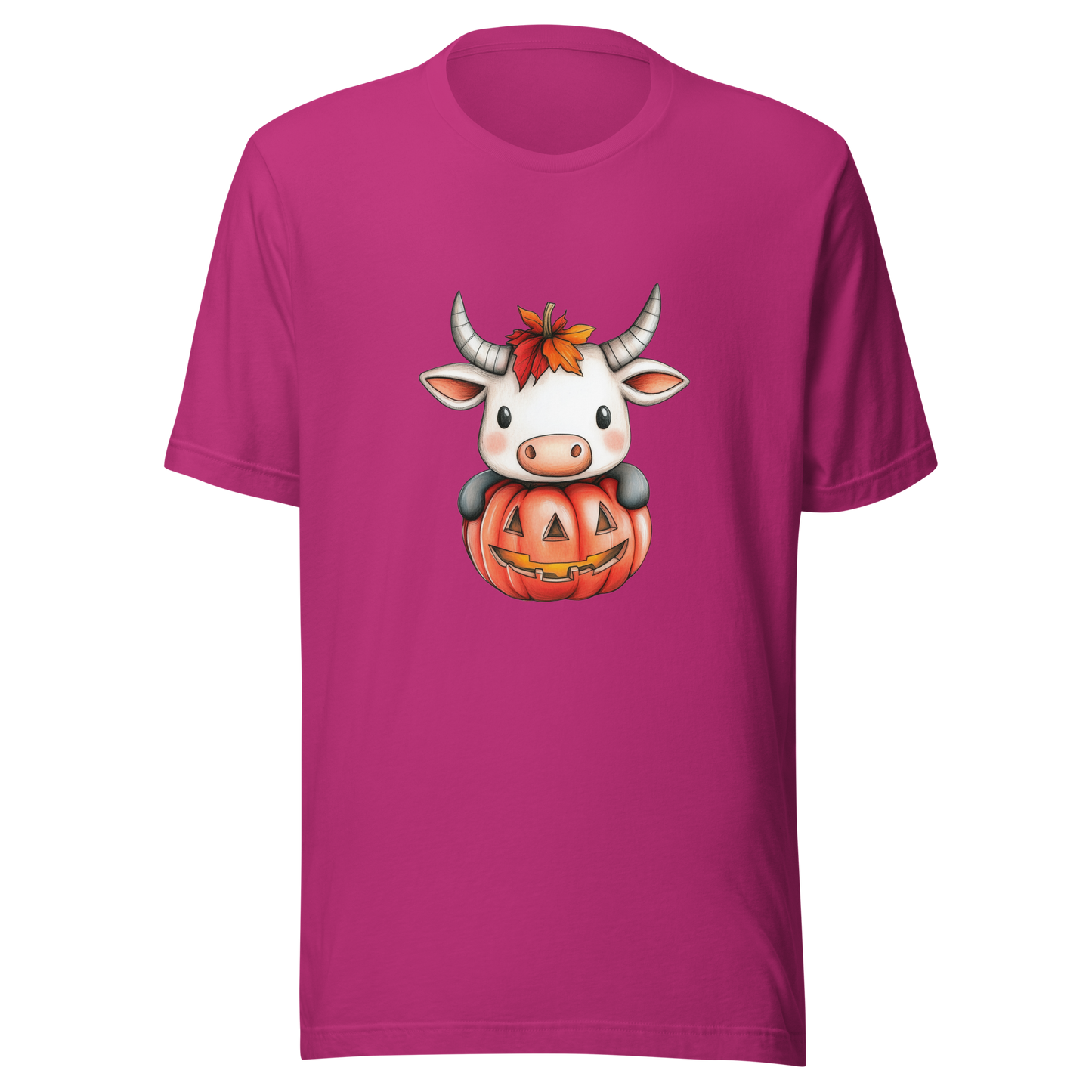 Unisex t-shirt  "Moo-lloween Surprise: The Pumpkin Cow"