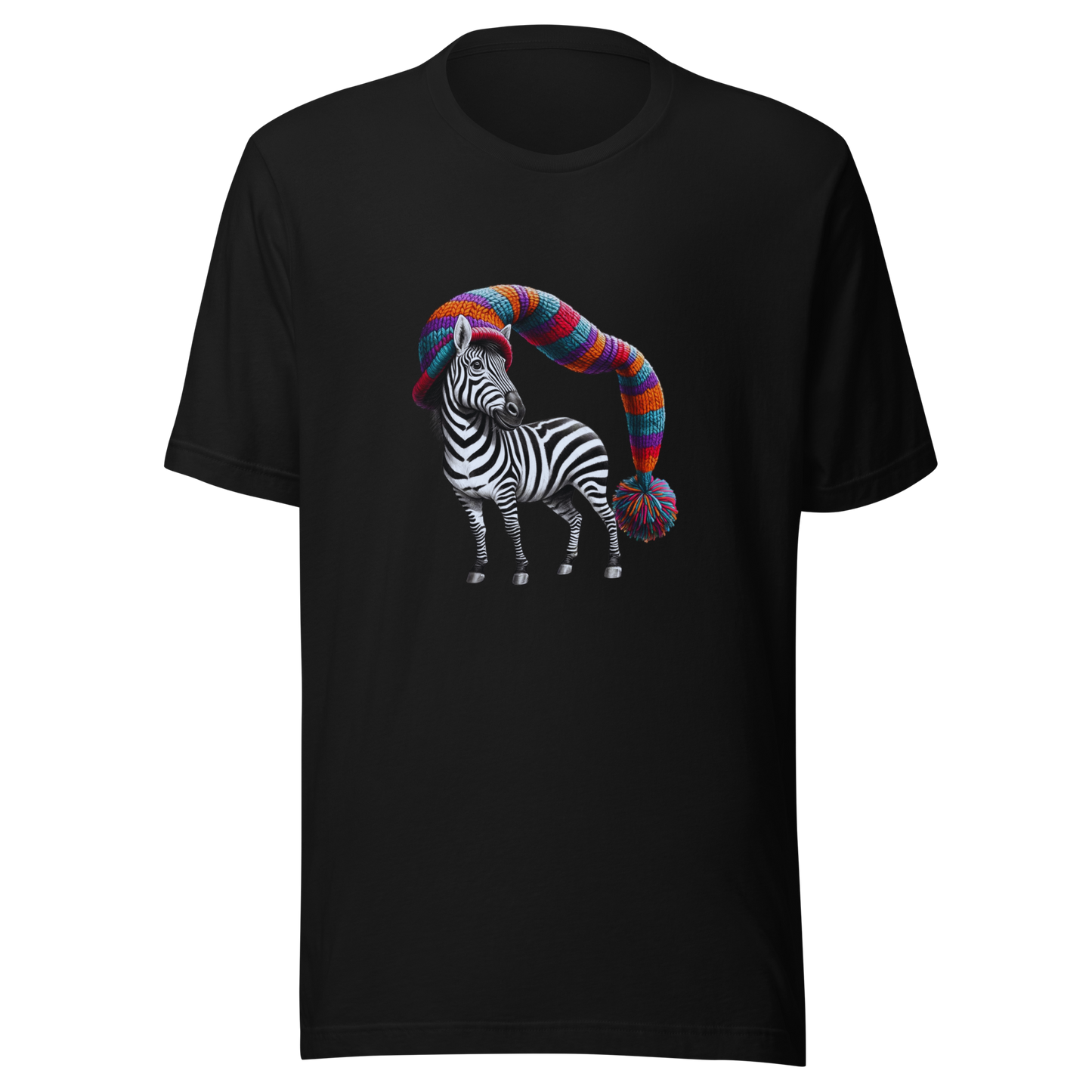 Unisex t-shirt with stylish zebra