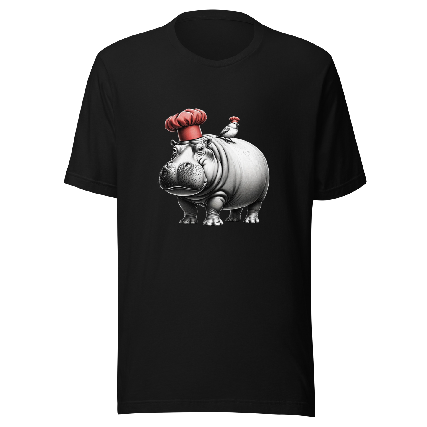"Hippo and Canary Chefs: A Culinary Pair" Graphic Unisex T-Shirt