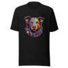 "Kaleidoscope Canine: Colorful Dog Portrait" Unisex T-Shirt - Radiant Art of Radiant Group